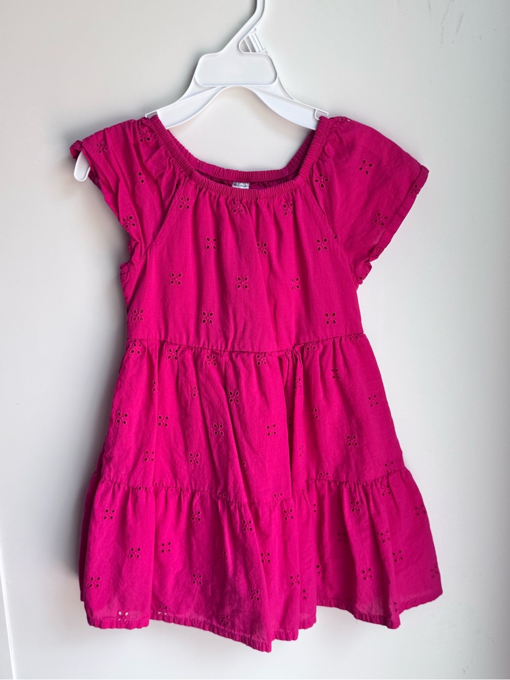 Carter's Magenta Eyelet Tiered Dress